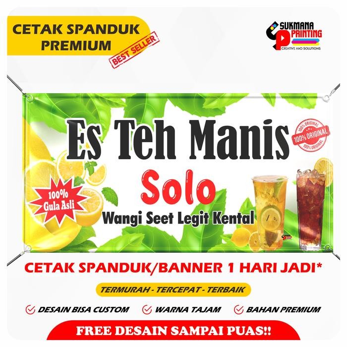 Mntb" Cetak Spanduk Es Teh Manis Solo - Banner Jual Minuman Es Teh Manis Solo
