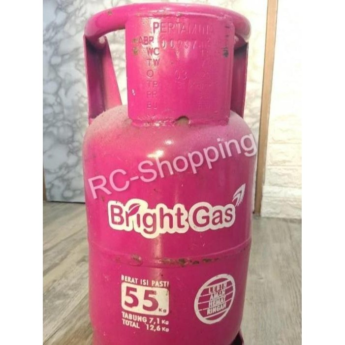 Tabung Bright Gas / Tabung Gas Pink 5,5 Kg ( 5.5 Kg ) + Full Isi - Asli