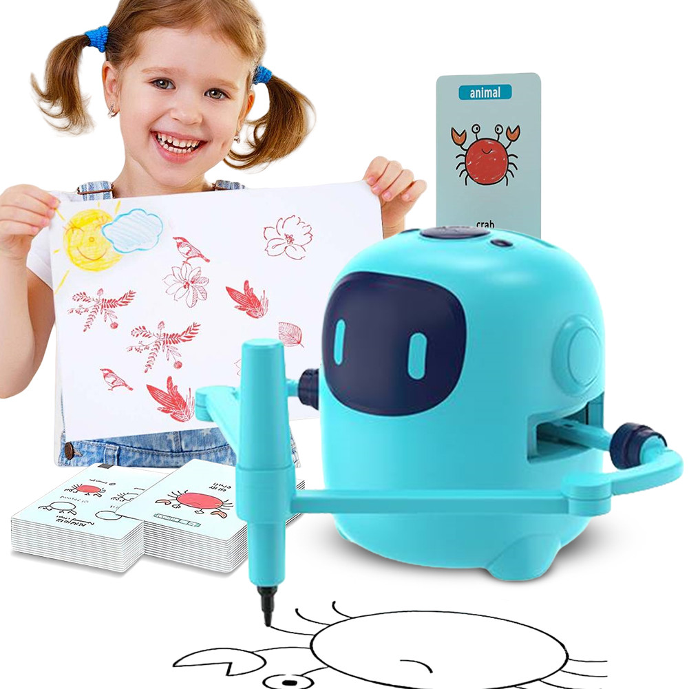 

Kids Automatic Drawing Robot Toy Preschool Learning Activities With 100 Cards For 4 5 6 7 8 9 Years