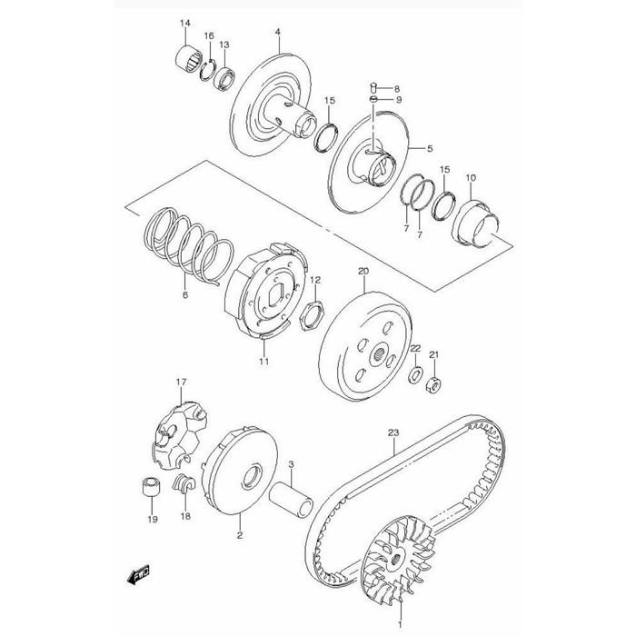 LAHER LAHAR BEARING PULLY PULI PULLEY SKYWAVE SPIN ASLI SGP KUALITAS TERBAIK