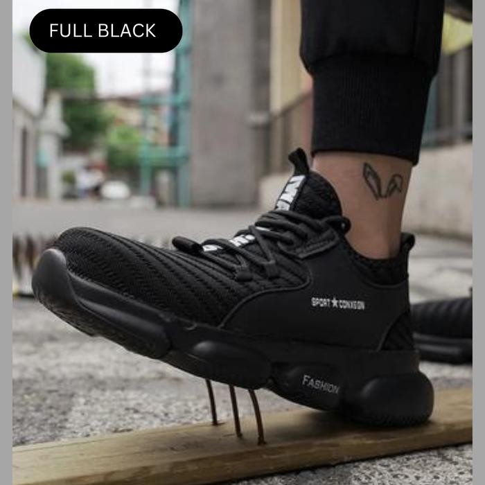 JTTOP" SEPATU SAFETY SHOES SNEAKER PROYEK PRIA ANTI PAKU UJUNG BESI IMPORT 9