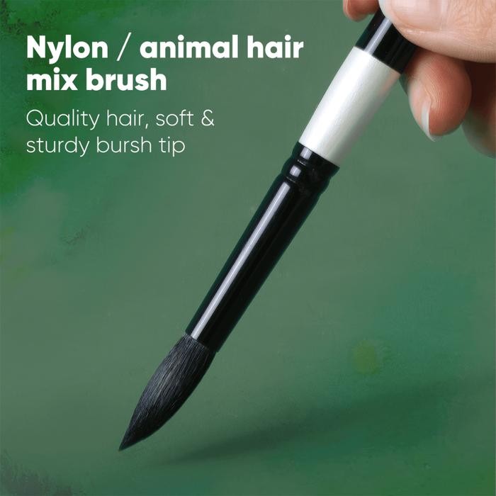 

ready stok giorgione 10pcs kuas lukis watercolor mix brush set painting nylon original