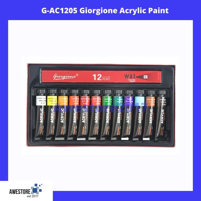 

ready stok g-ac giorgione acrylic paint cat akrilik 12/24/30 warna 12ml/botol original