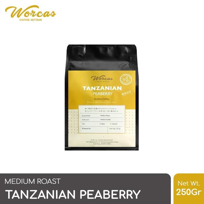 

Ready Stock Worcas Arabica Tanzanian Peaberry 250 Gram - Medium Roast Cod