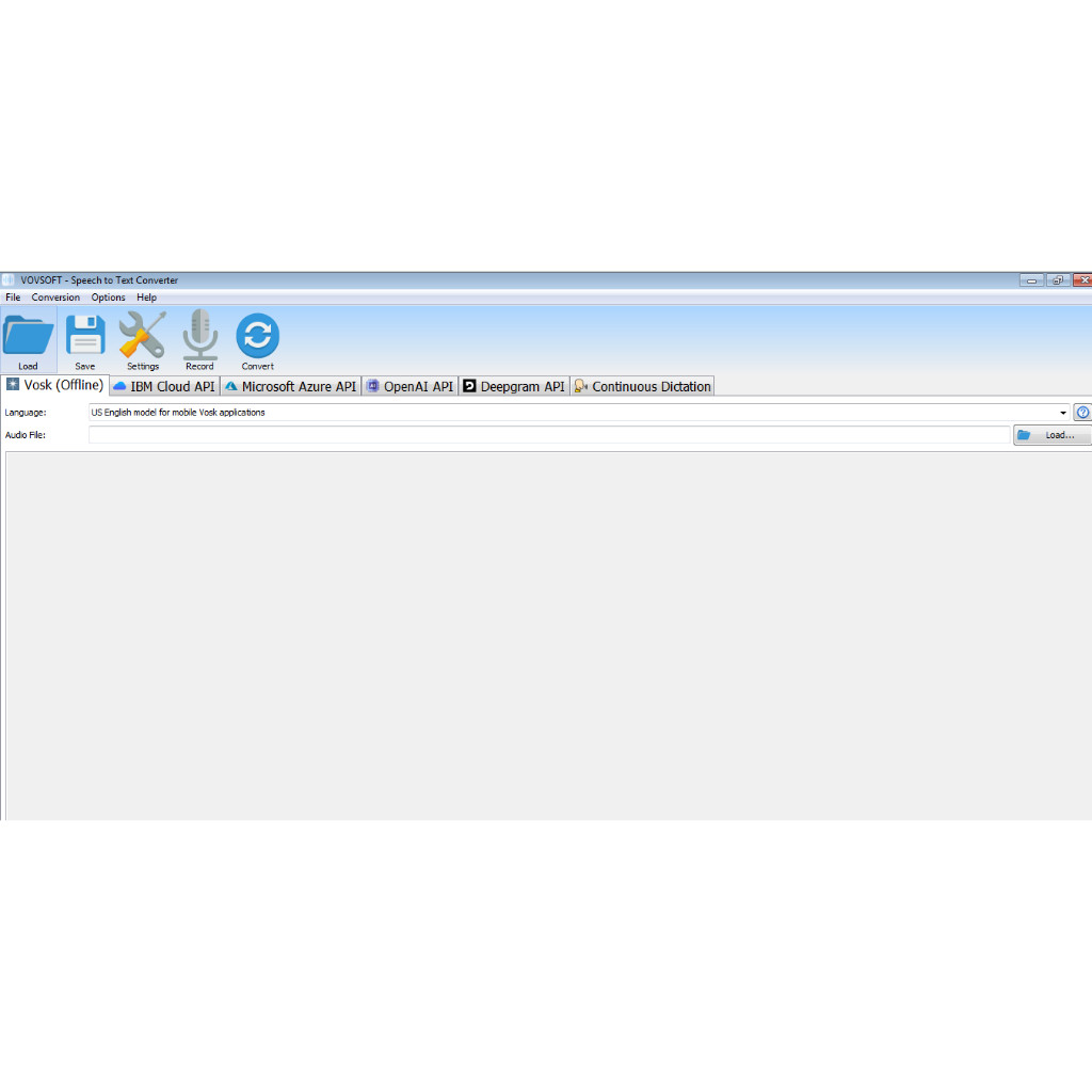 Software suara ke text VovSoft Speech to Text Converter