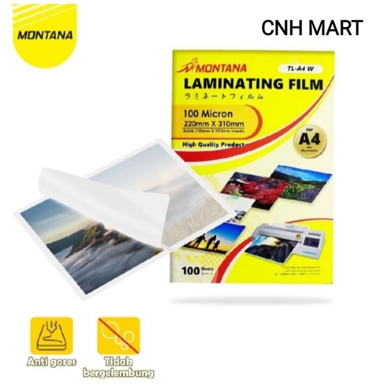 

Laminating A4 montana 100 Micron/ 100 pcs