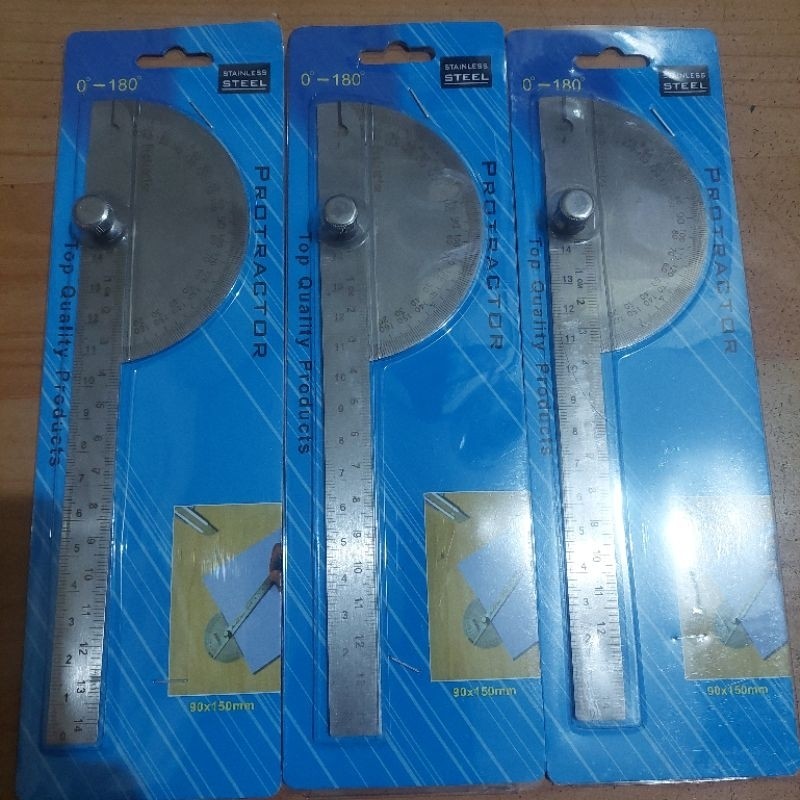 

Penggaris Busur Derajat Protector Stainless Steel 10cm 180 Derajat