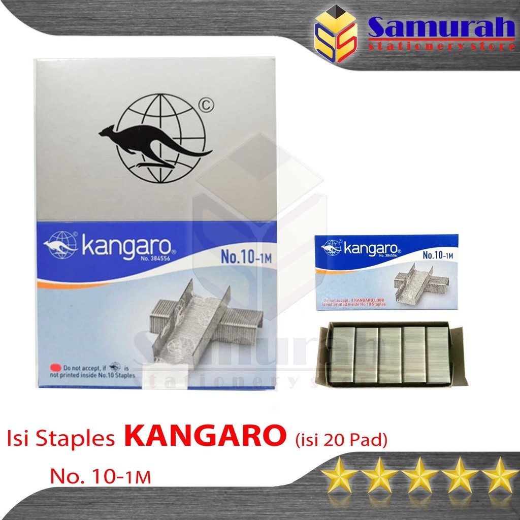 

Isi Staples Kangaro No. 10 M Ori / Refill Stapler no 10 - M / isi Stepler Hekter Kecil Asli Kanggaro