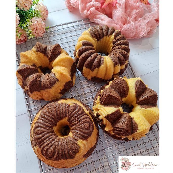 

NewZbgt- Kue Marmer Diameter 14 Cm - Premium Butter Marble Cake Nordic Style
