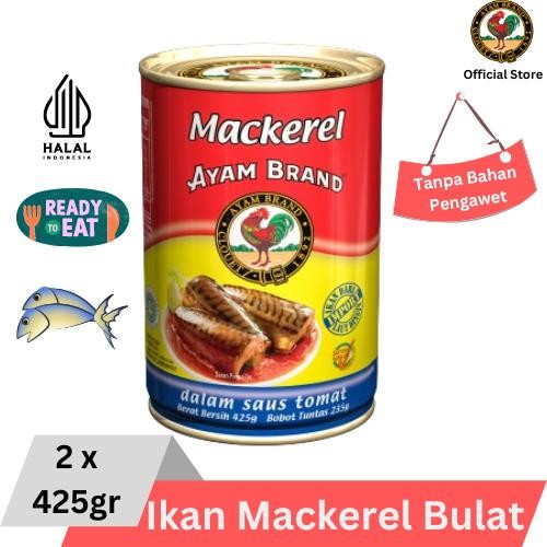 

NewZbgt- Ikan Mackerel Kaleng Saus Tomat Ayam Brand 2 pcs 425gr