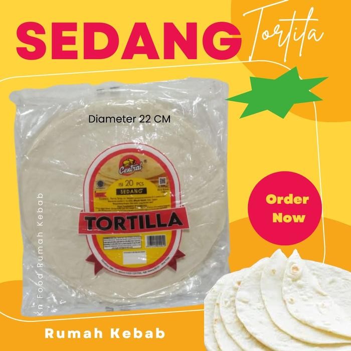 

NewZbgt- 10 Pack Tortila Kulit Kebab SEDANG Diameter 22 cm - 200 Pcs By Gojek