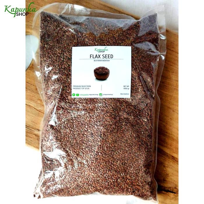 

NewZbgt- Flexseed 1kg / biji rami/Brown Flaxseed/Natural Brown Flaxseed