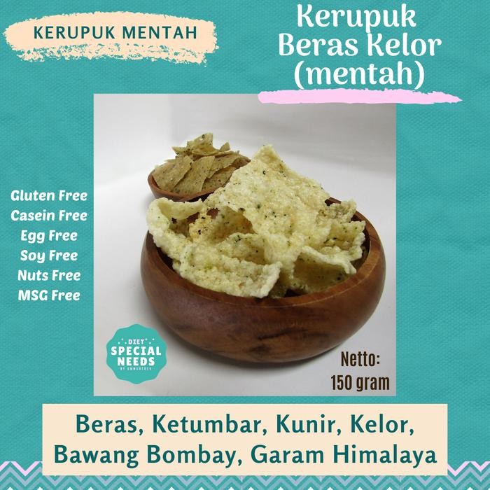 

NewZbgt- Kerupuk Beras Kelor Mentah - Gluten & MSG Free - Diet Special Needs