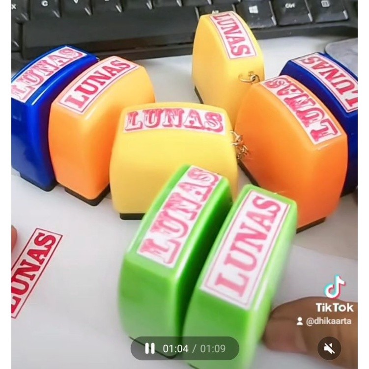 

STEMPEL LUNAS/PAID/RECEIVED uk 15x45