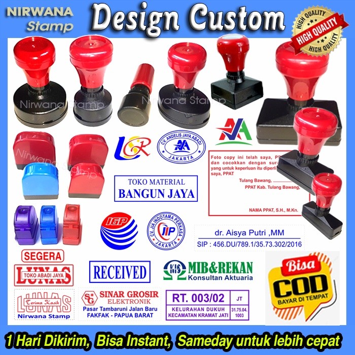 Stempel Custom / Stempel Logo / Stempel Nama