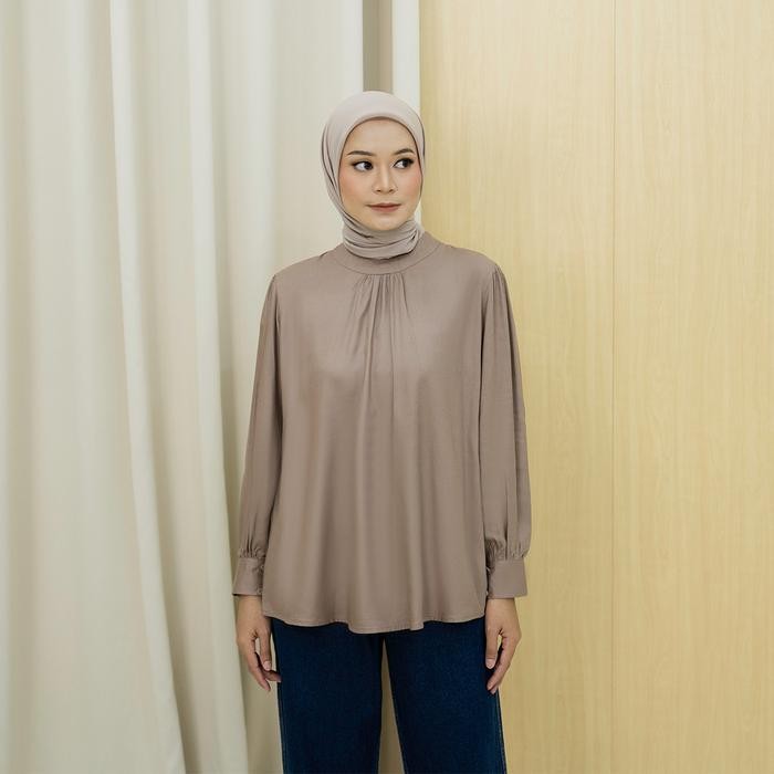 Hijara- Atala Plain Blouse Shirt Wanita