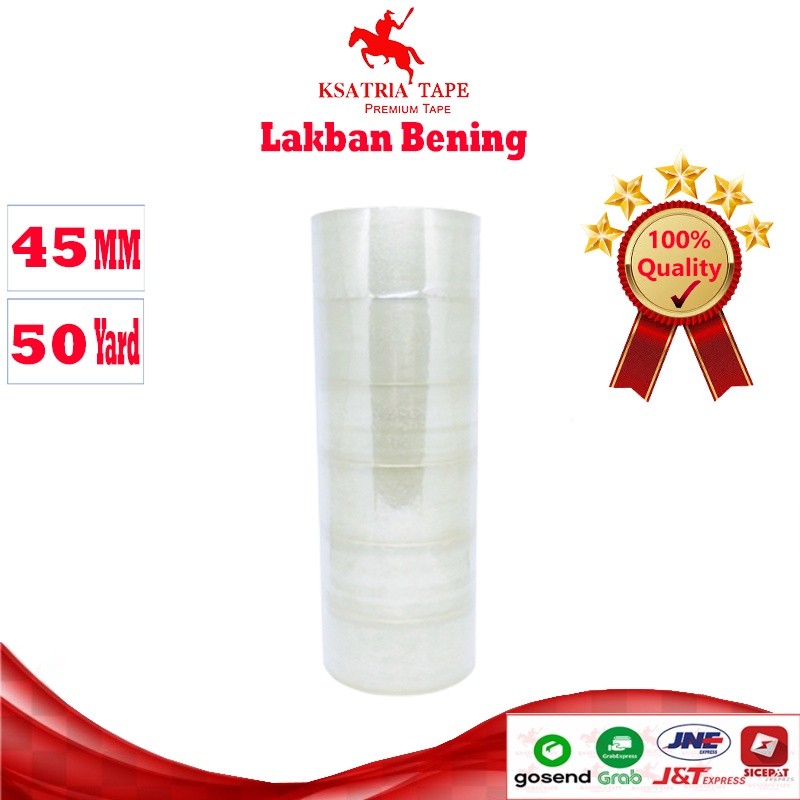 

[TERMURAH] Lakban OPP Tape Lakban Bening Dunia Packing 50 Yard (1 Slop ) COD solasi alat tape Barang