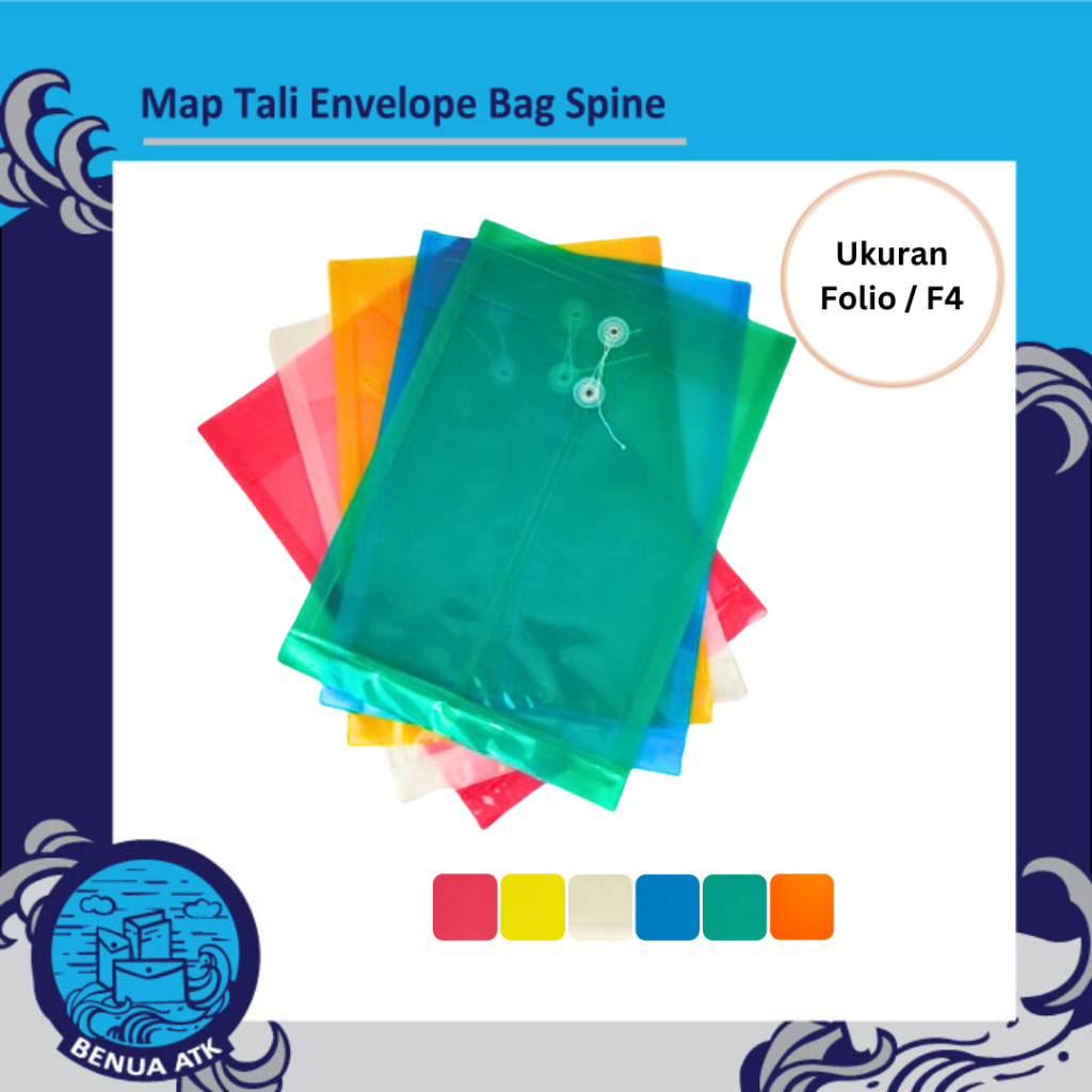

Ecoflex Map Tali Plastik Envelope Bag Spine Folio / F4 (isi 12pcs) - DF-7211