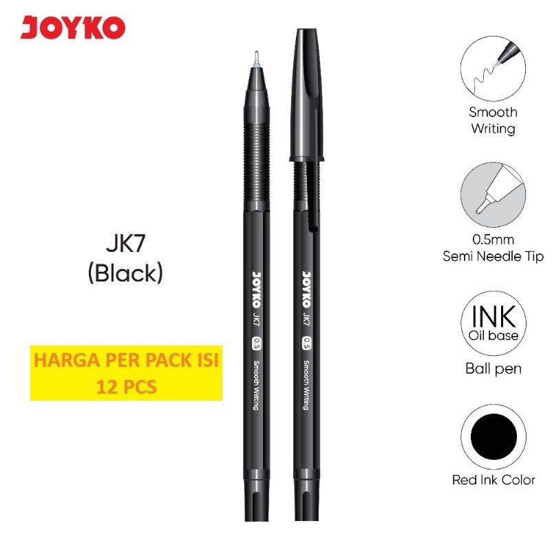 

UM1 (12pc) PULPEN JOYKO JK 7 / PEN PENA JOYKO 0.5mm JK7