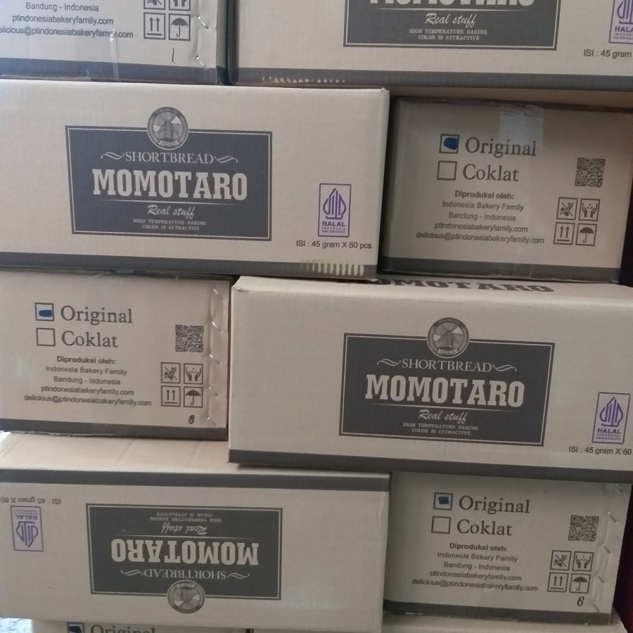 

Sajiandapur Roti Biskuit Kering Aoka Kukis Momotaro Shortbread Cookies Rasa Original ( Karton / Dus