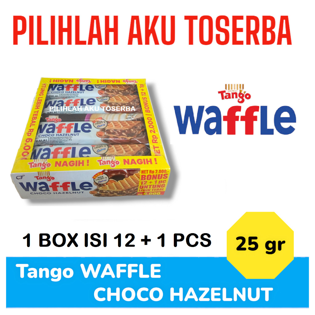 

Sajiandapur Tango Waffle Choco Hazelnut - ( Harga Per Box Isi 12 Pcs)