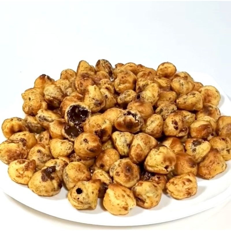 

Sajiandapur Kue Sus Coklat Lumer 1/2Kg (500Gr) / Soes Coklat Kering