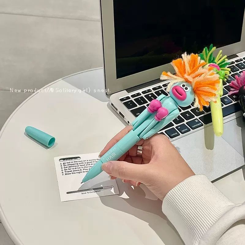 

UM1 Pulpen Tinju Pria Berbulu Goreng Pulpen Dekompresi Kreativitas Kartun Lucu Pulpen Pena Hitam