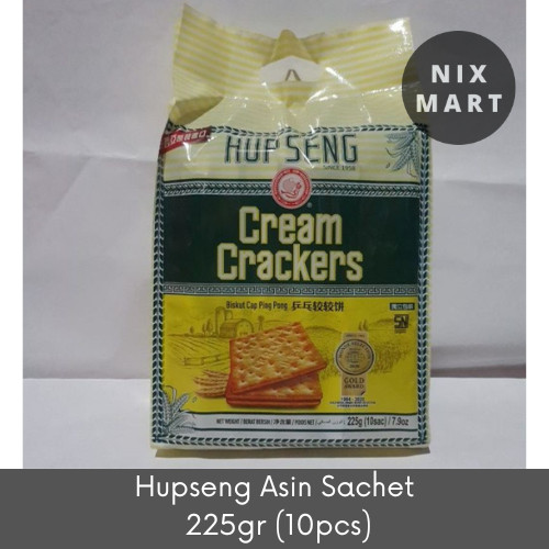 

Sajiandapur Hup Seng Cream Cracker / Hup Seng Asin Sachet Isi 10 Bungkus - Berat 225Gr