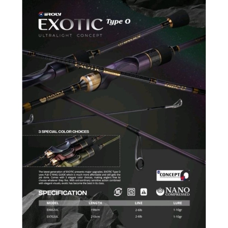 JORAN IROLY EXOTIC UL SPINNING/BC TYPE O 662/702 FUJI WE