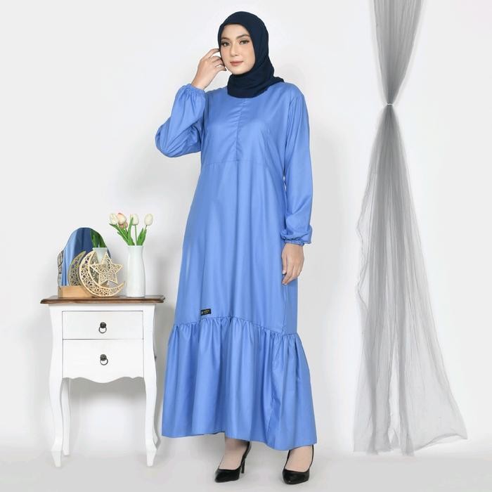 Layali- NURHIJAB Gamis Toyobo Polos Terbaru Rempel Bawah/Dress/Busui friendly - Namiira Muslim