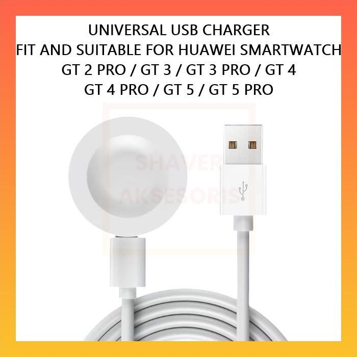 Universal Usb Charger Untuk Huawei Smartwatch With Magnetic Base Gt 2 Pro / Gt 3 Pro / Gt 4 Pro / Gt