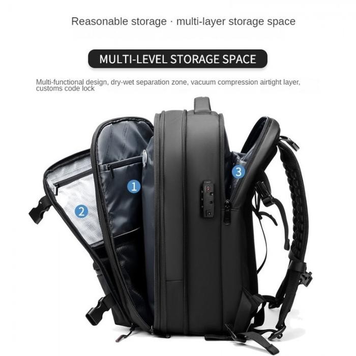 Outwalk 7757 Backpack Bag Vacuum - Tas Ransel Laptop 17 Tsa Expandable - Asli