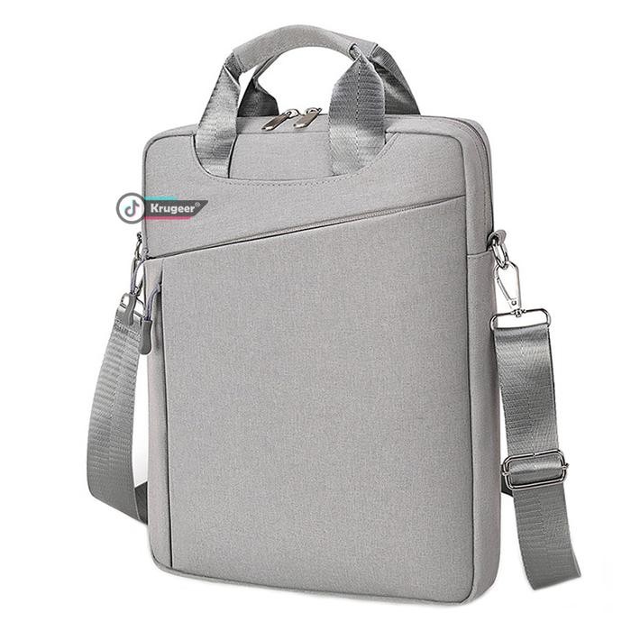 Krugeer Tas Laptop Pria Dan Wanita 14 - 15 Inch Jinjing Bahu Selempang Vertikal Tablet Tas File Tas