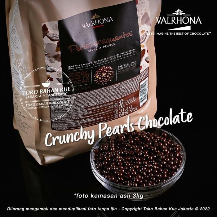 

Valrhona - Les Perles 55% 250gr Dark Chocolate Crispearls Crunchy Choc