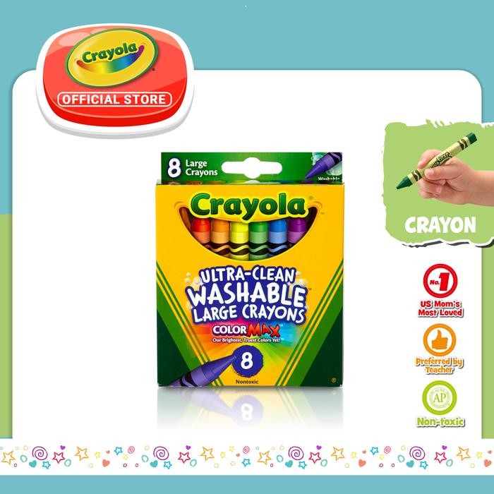 

Crayon Warna CRAYOLA 8 Ct Large Washable