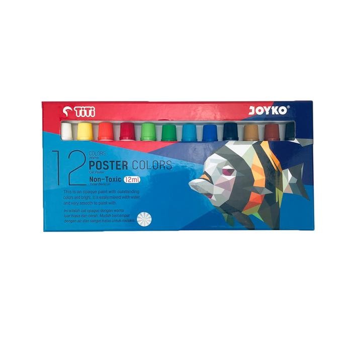 

TERLARIS Titi Joyko / Poster Colors / Cat melukis / 12warna