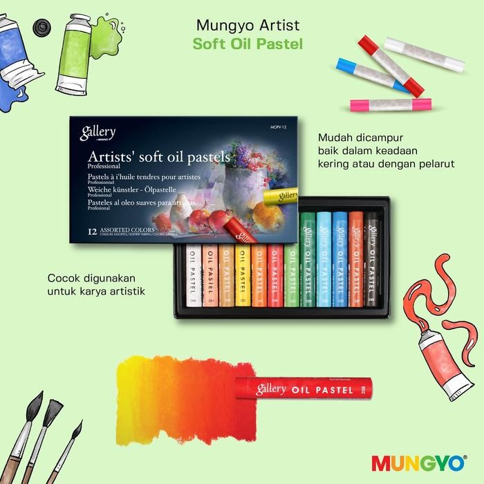 

TERLARIS Mungyo - Artist Soft Oil Pastel/ Crayon Minyak 12 PCS