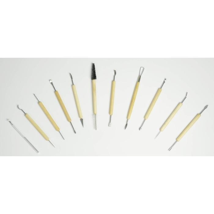 

TERLARIS Pottery & Sculpting Art Tools Set isi 11 / Clean up Tools Kit