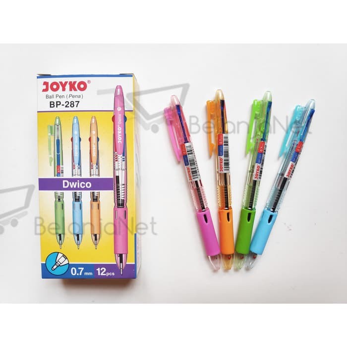 

Pen Pulpen Joyko Dwico BP-287BLK (2 warna : Hitam & Merah) [LUSIN]