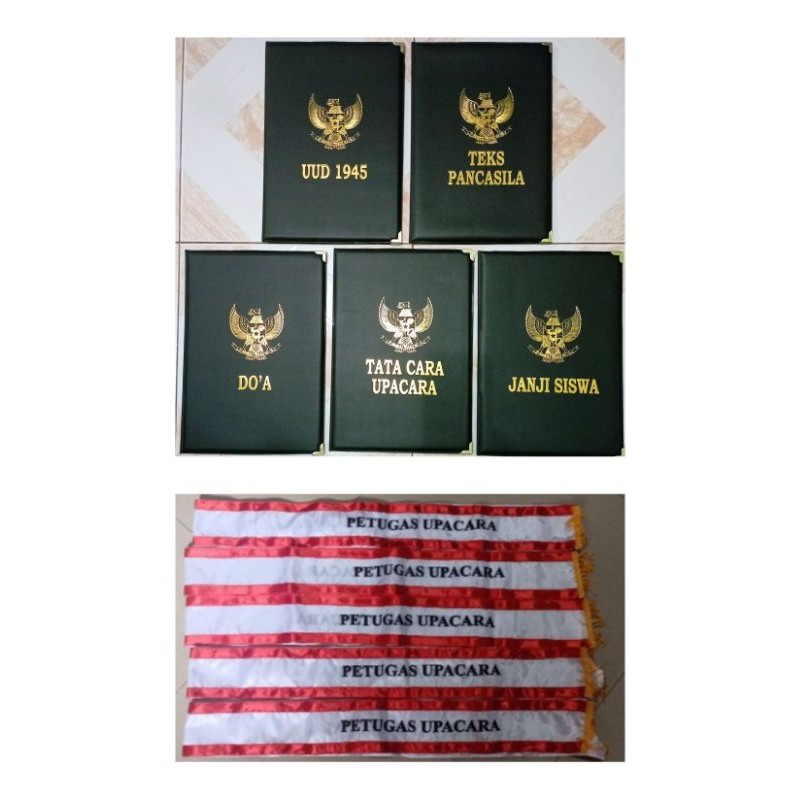 

Grosir//5 Map Upacara bahan kulit Sintetis dan 10 Selempang upacara 150cm x 10 cm