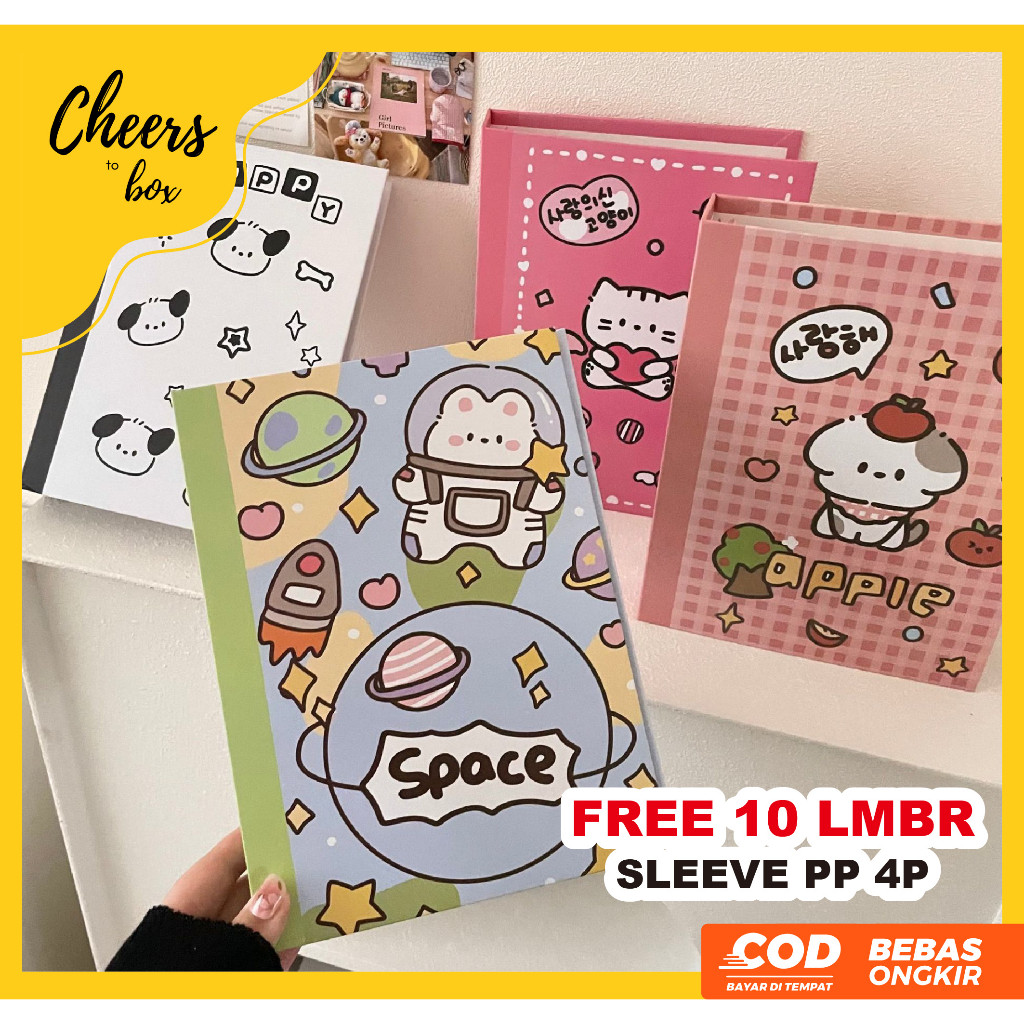 

[FREE SLEEVE 10 LEMBAR] Binder Hardcover A5 Bisa di Refill / Buku Binder 6 Ring Photocard /