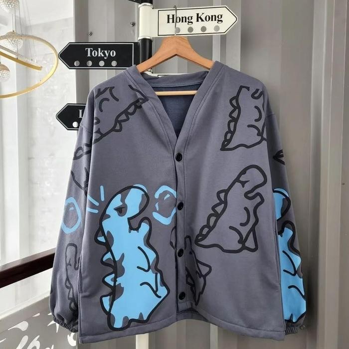 Dino Sweater Oversize - Jaket Couple Pasangan - Hoodie Couple Pasangan - Jaket Switer Pria Wanita