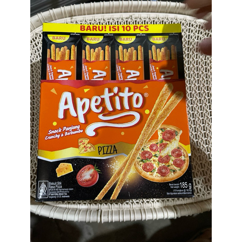 

AYOOOLLARIZSS!! Apetito Snack Panjang Pizza perpack isi 10bungkus