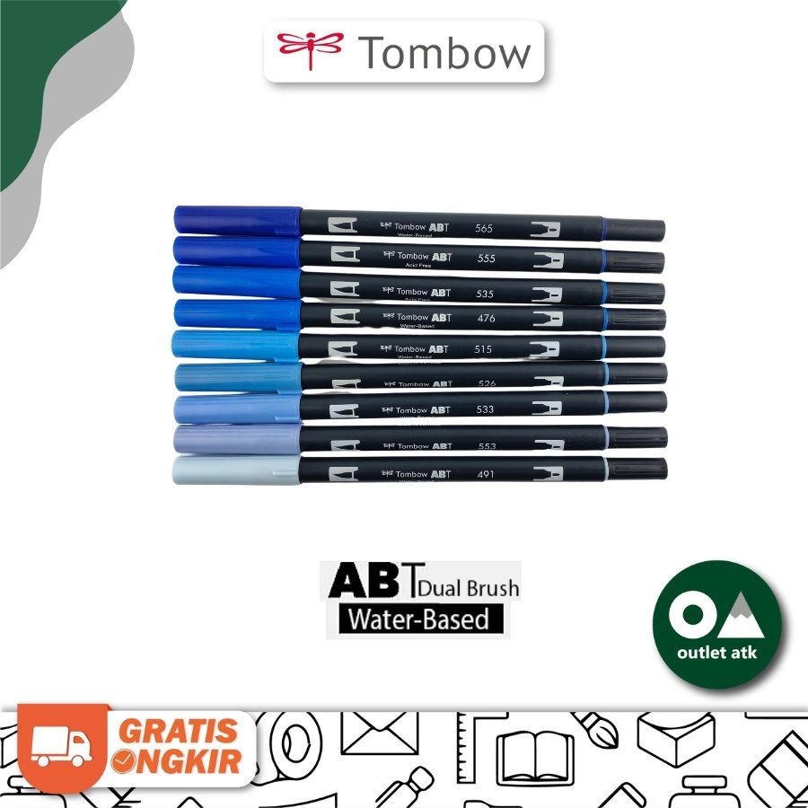 

UM1 Tombow ABT Dual Brush Pen - Blue Series (Biru)