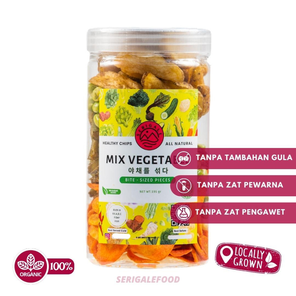 

Dapur Joglo Serigale Keripik Buah Mix I Sayur Mix I Sayur Gurih Mix I Kemasan Toples 1000 Ml Keripik