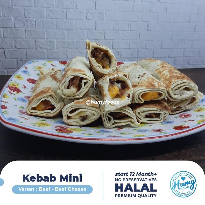 

EatFr3sh- KEBAB MINI BEEF & BEEF CHEESE HOMEMADE (10pcs) tanpa MSG & Pengawet