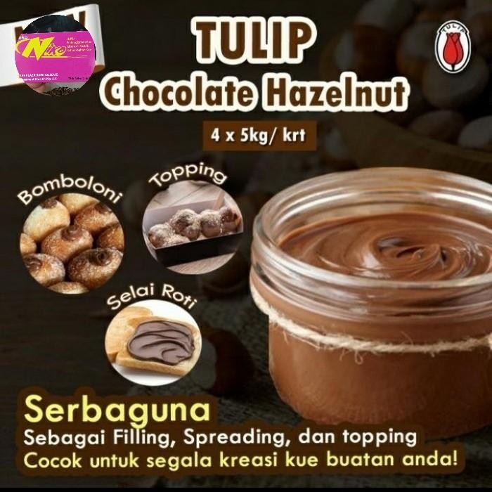 

EatFr3sh- Selai / filling Coklat Hazelnut Tulip 1 kg khusus grab dan gojek