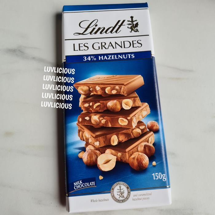

EatFr3sh- LINDT LES GRANDES 34% HAZELNUTS MILK CHOCOLATE COKLAT COKELAT KACANG