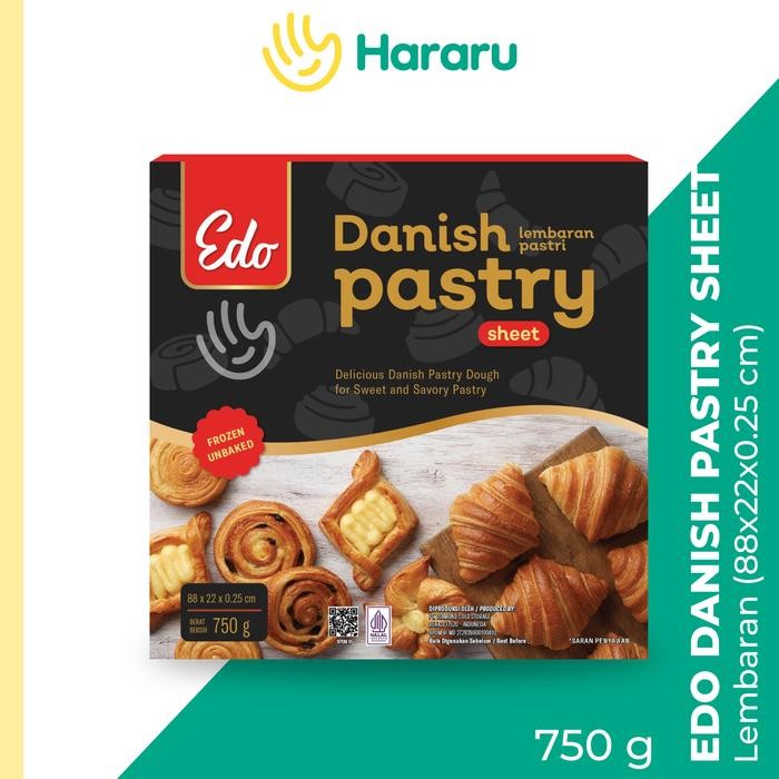 

EatFr3sh- Edo Danish Pastry Sheet Kulit Pastry Croissant Croffle Frozen