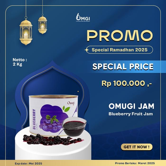 

EatFr3sh- OMUGI Fruit Jam Selai Buah Asli Import (40% Daging Buah Asli ) 2 Kg Mutiara Gemilang